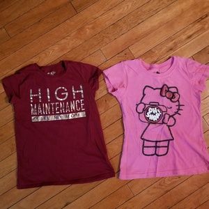 Bundle 2 girls tee shirts medium 7/8